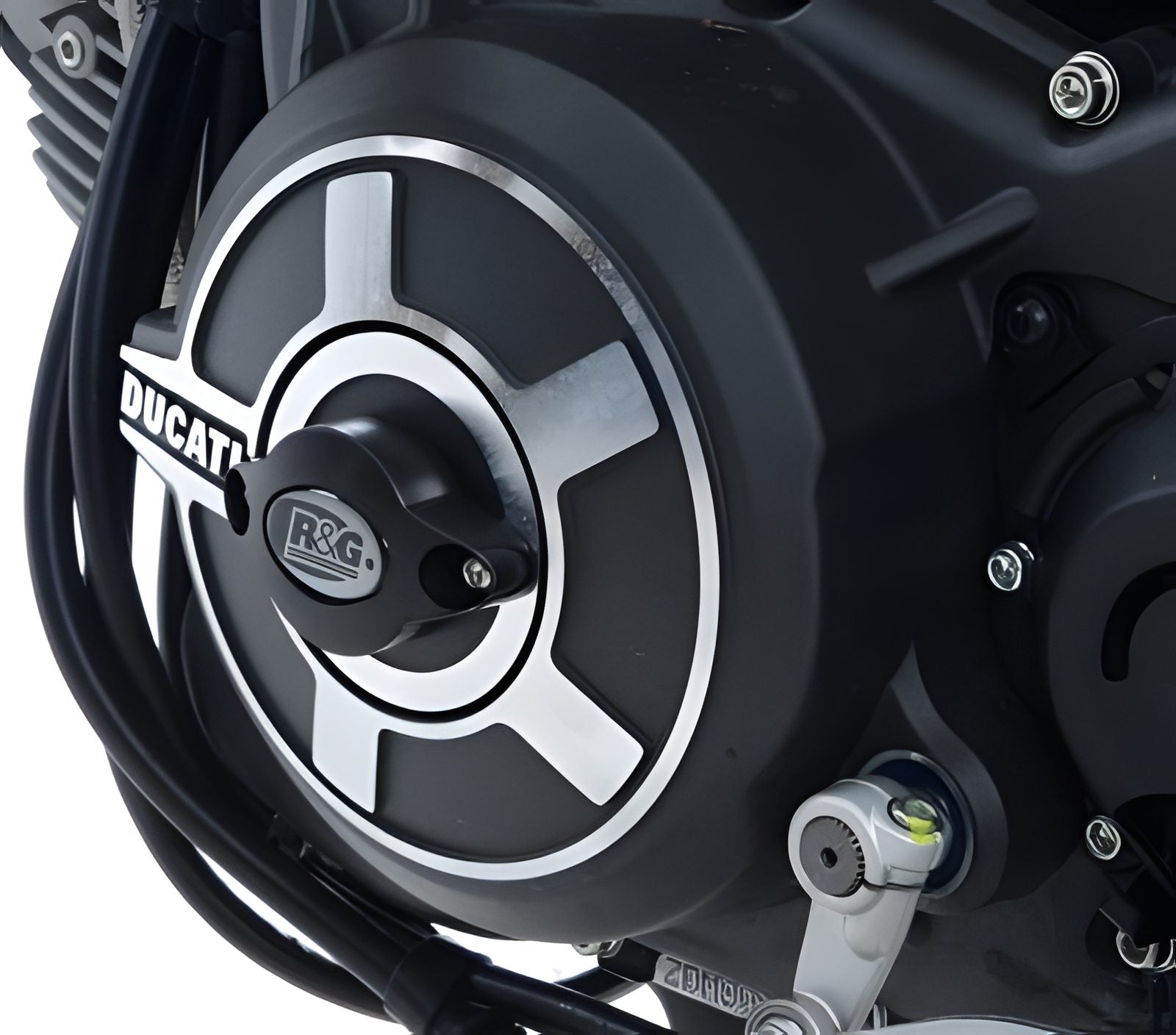 PROTEZIONE CARTER MOTORE R&G PER DUCATI SCRAMBLER 1100 2018 > 2020 SX ALLUMINIO