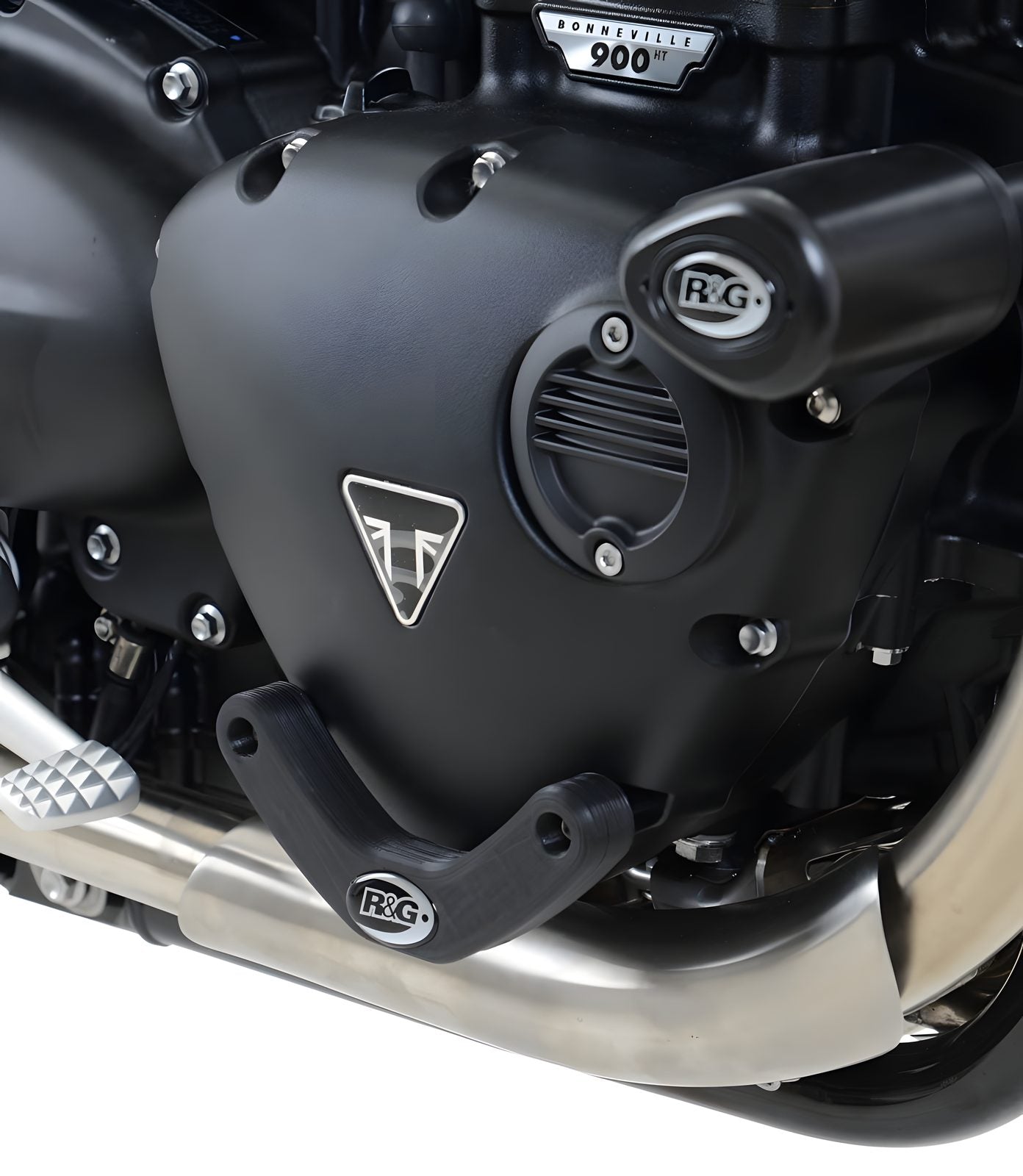 PROTEZIONE CARTER MOTORE R&G PER TRIUMPH STREET TWIN 2016 > 2018 NERO ECS0109BK