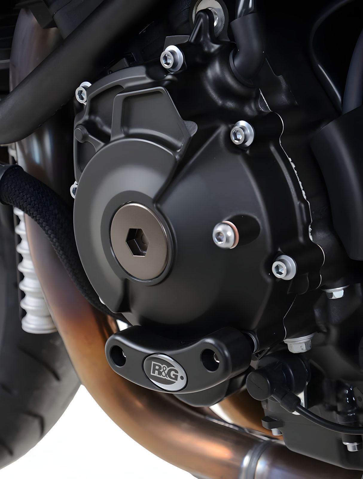 PROTEZIONE CARTER MOTORE R&G PER YAMAHA MT 10 2016 > 2023 SINGOLO NERO ECS0111BK