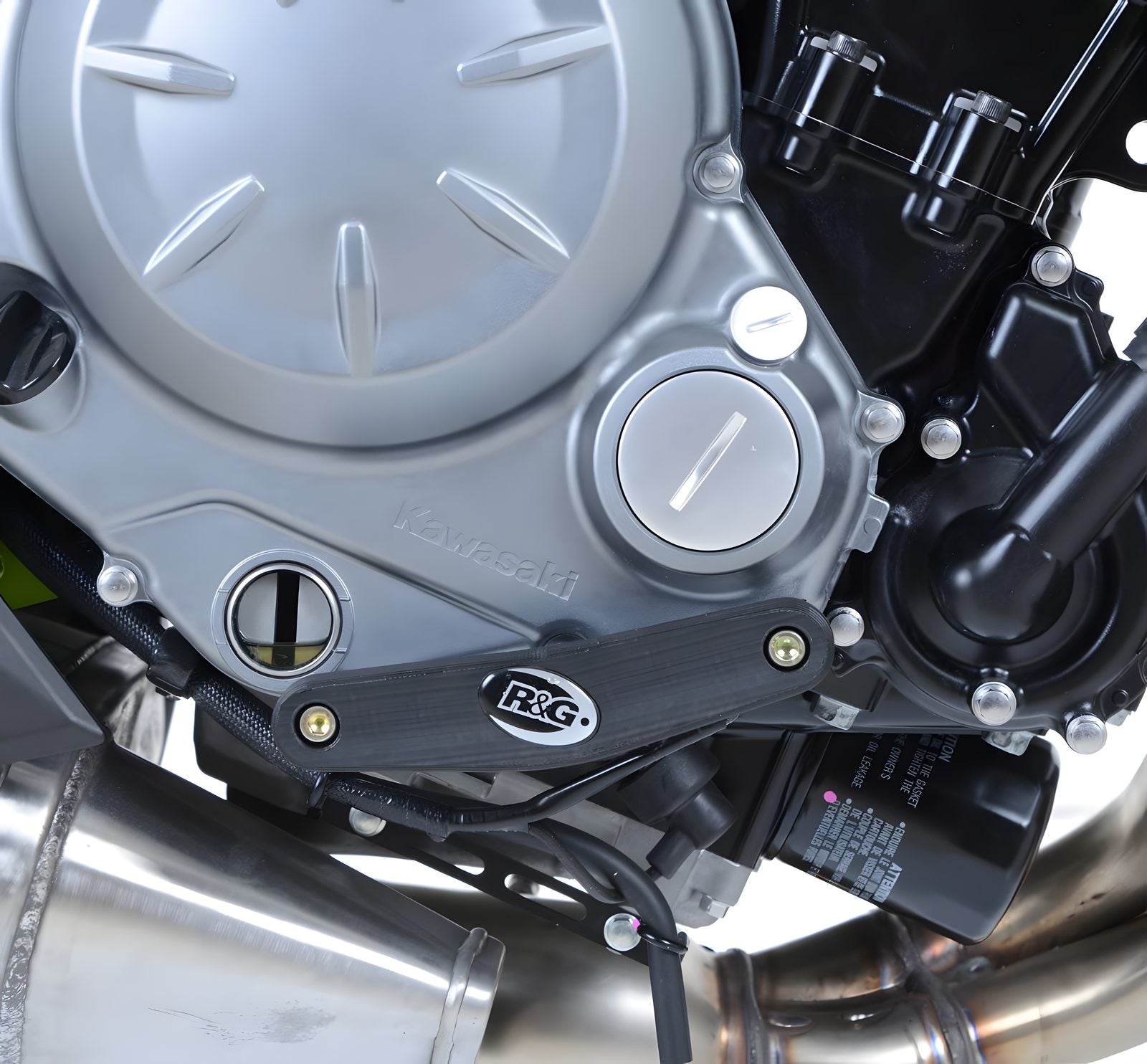 PROTEZIONE CARTER MOTORE R&G PER KAWASAKI Z 650 2017 > 2023 NERO ECS0113BK