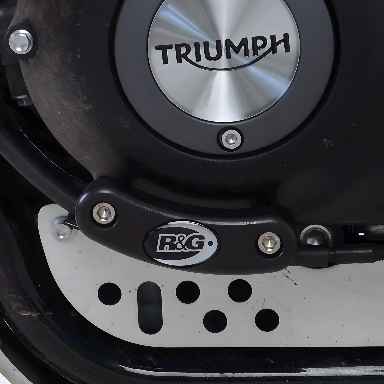 PROTEZIONE CARTER MOTORE R&G PER TRIUMPH SCRAMBLER 1200 XC 2019 > 2023 ECS0145BK