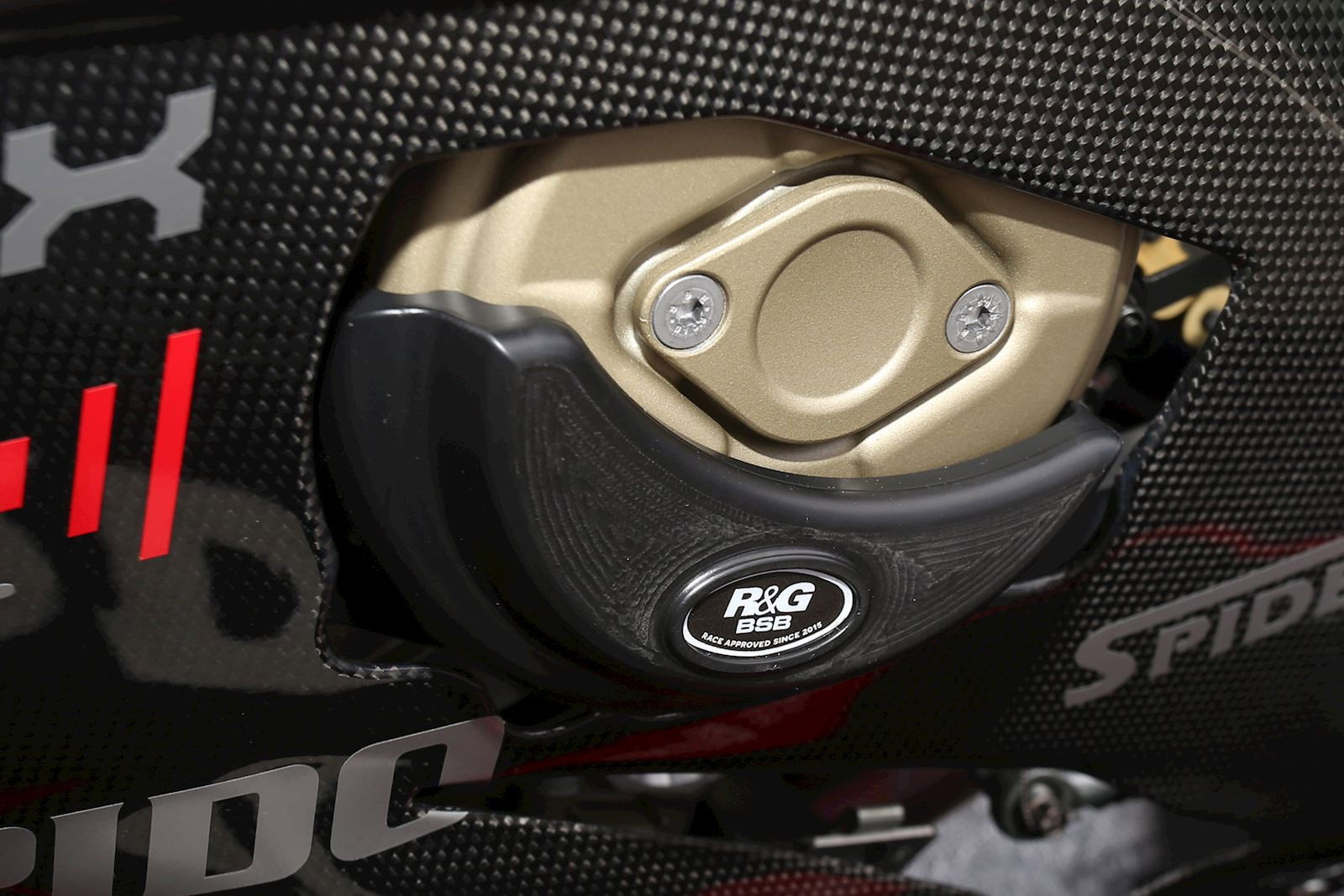 R&G PROTEZIONE CARTER MOTORE PER DUCATI PANIGALE V4 2019 SINGOLO NERO ECS0148BK