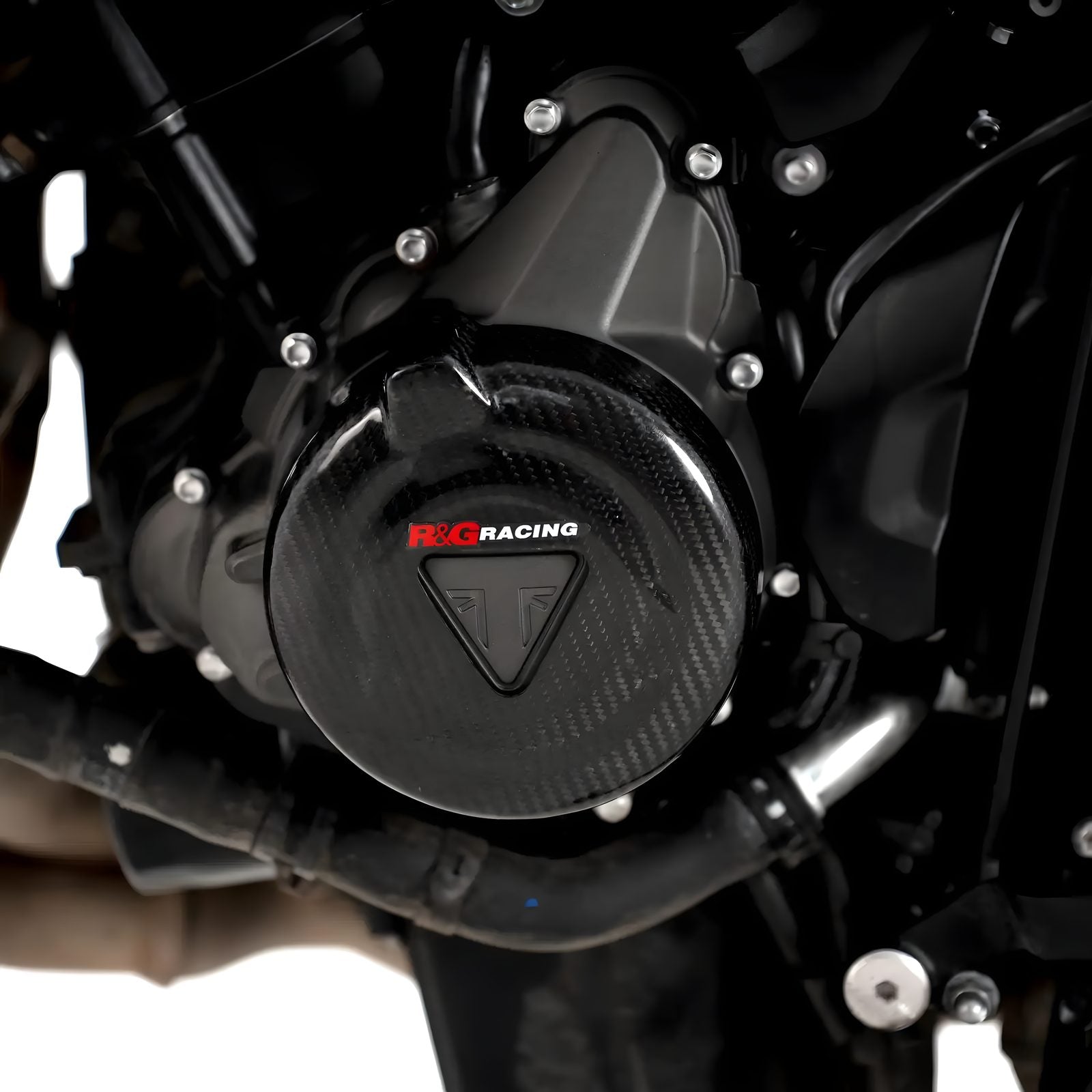 PROTEZIONE CARTER MOTORE R&G PER TRIUMPH TRIDENT 660 2021 > 2024 SX CARBONIO