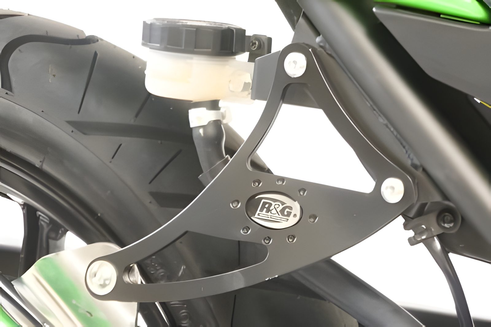 STAFFA SCARICO R&G PER KAWASAKI NINJA 250 2008 > 2012 ZX250 NERO UNICO
