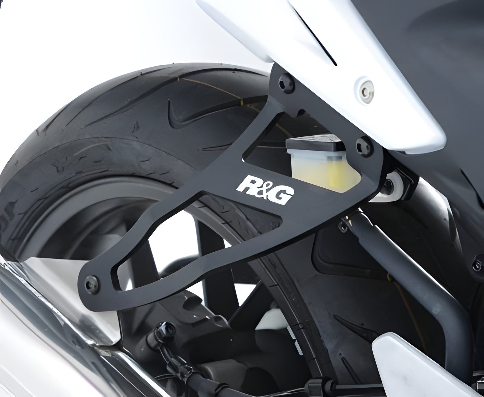 STAFFA PER SCARICO R&G COMPATIBILE PER HONDA CB 500 F 2013 > 2015 NERO KIT