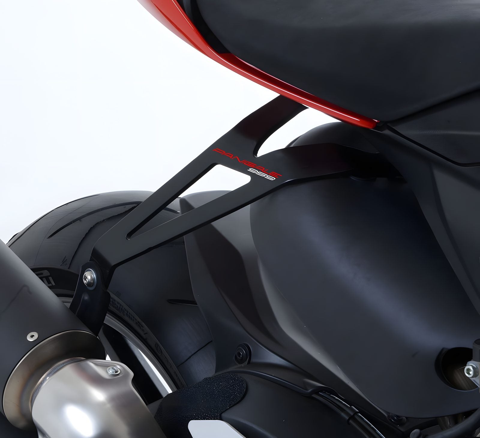 STAFFA SCARICO R&G COMPATIBILE PER DUCATI 959 PANIGALE 2016 > 2019 NERO UNICO