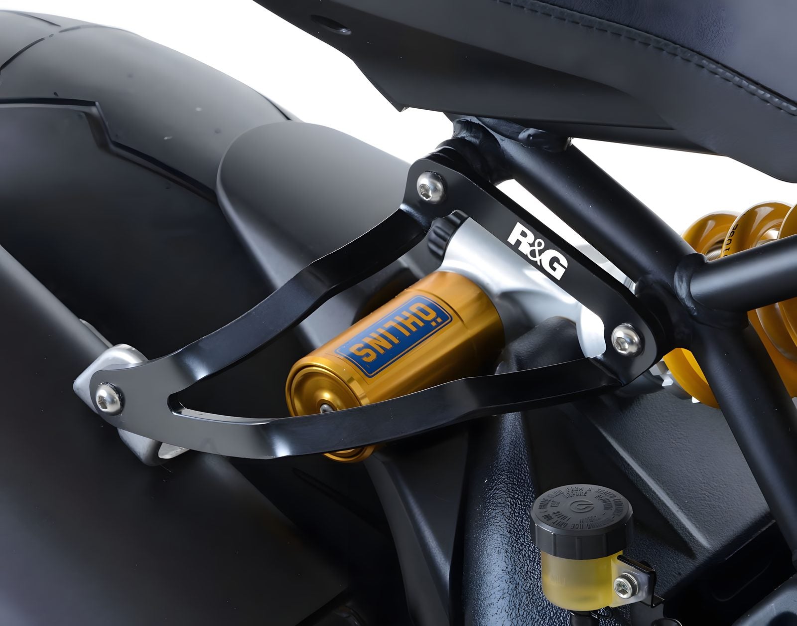 STAFFA PER SCARICO R&G COMPATIBILE PER DUCATI MONSTER 1200 2017 2018 NERO UNICO
