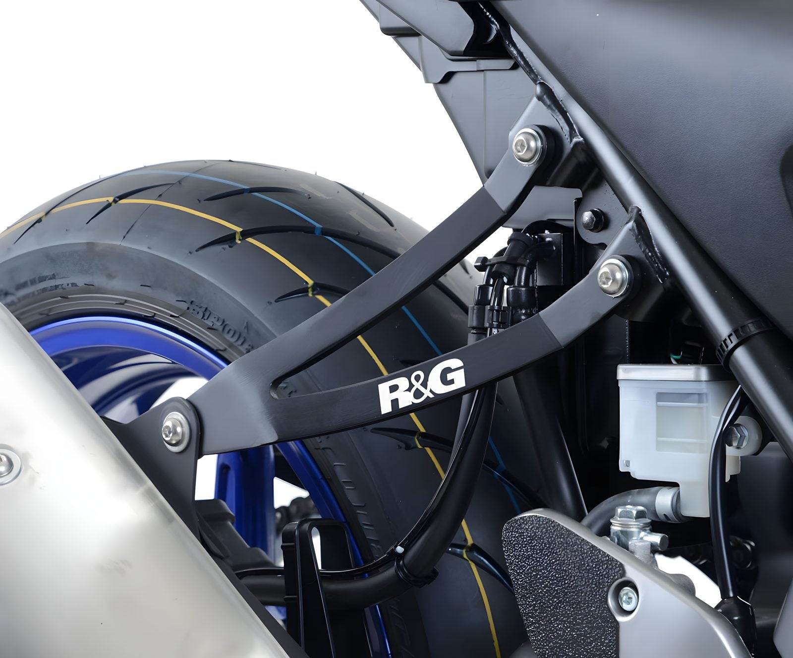 STAFFA SCARICO R&G PER SUZUKI SV 650 X 2018 2019 NERO KIT EH0071BKA