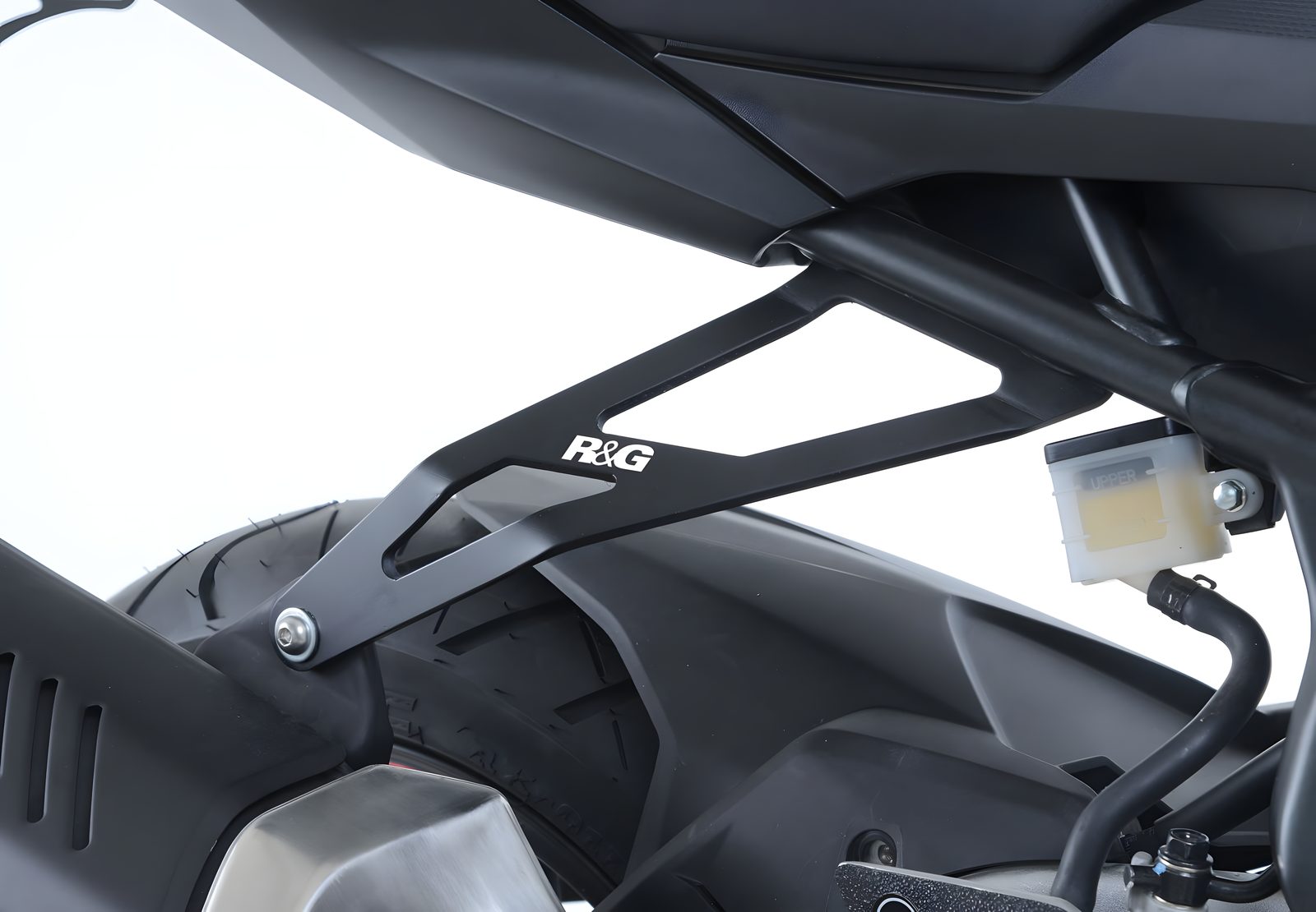 STAFFA PER SCARICO R&G COMPATIBILE PER HONDA CBR 250 RR 2017 > 2020 NERO UNICO