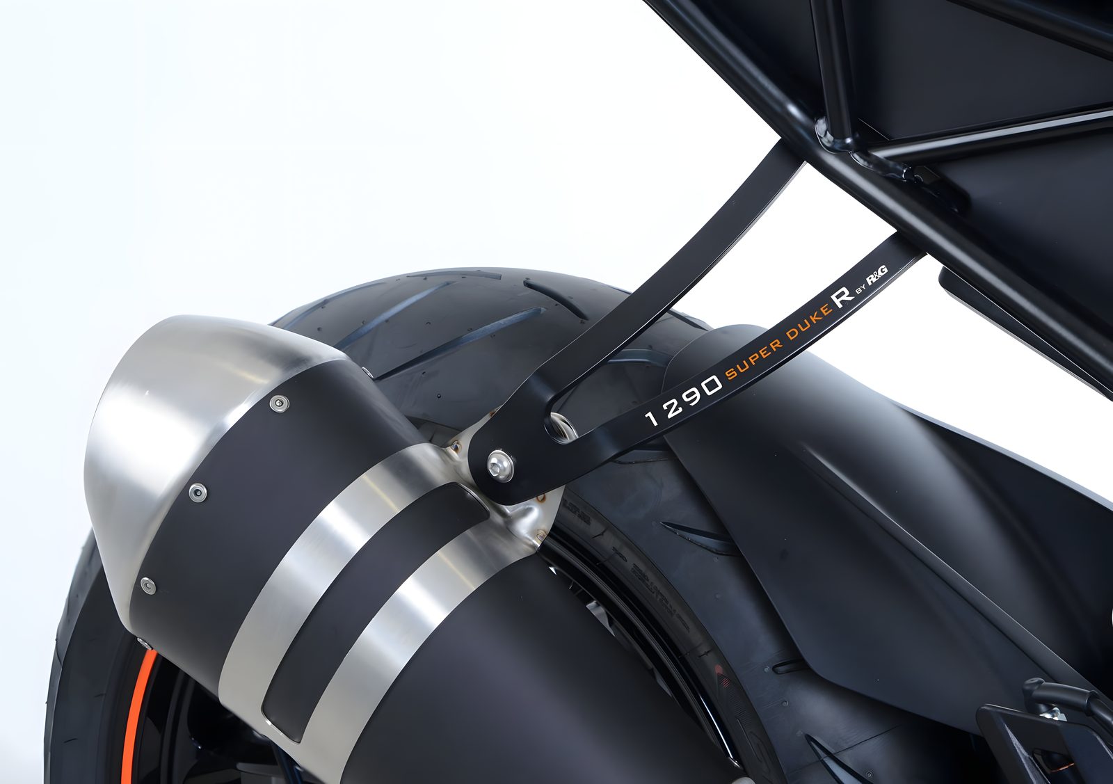 STAFFA SCARICO R&G COMPATIBILE PER KTM 1290 SUPER DUKE R 2017 > 2019 NERO UNICO