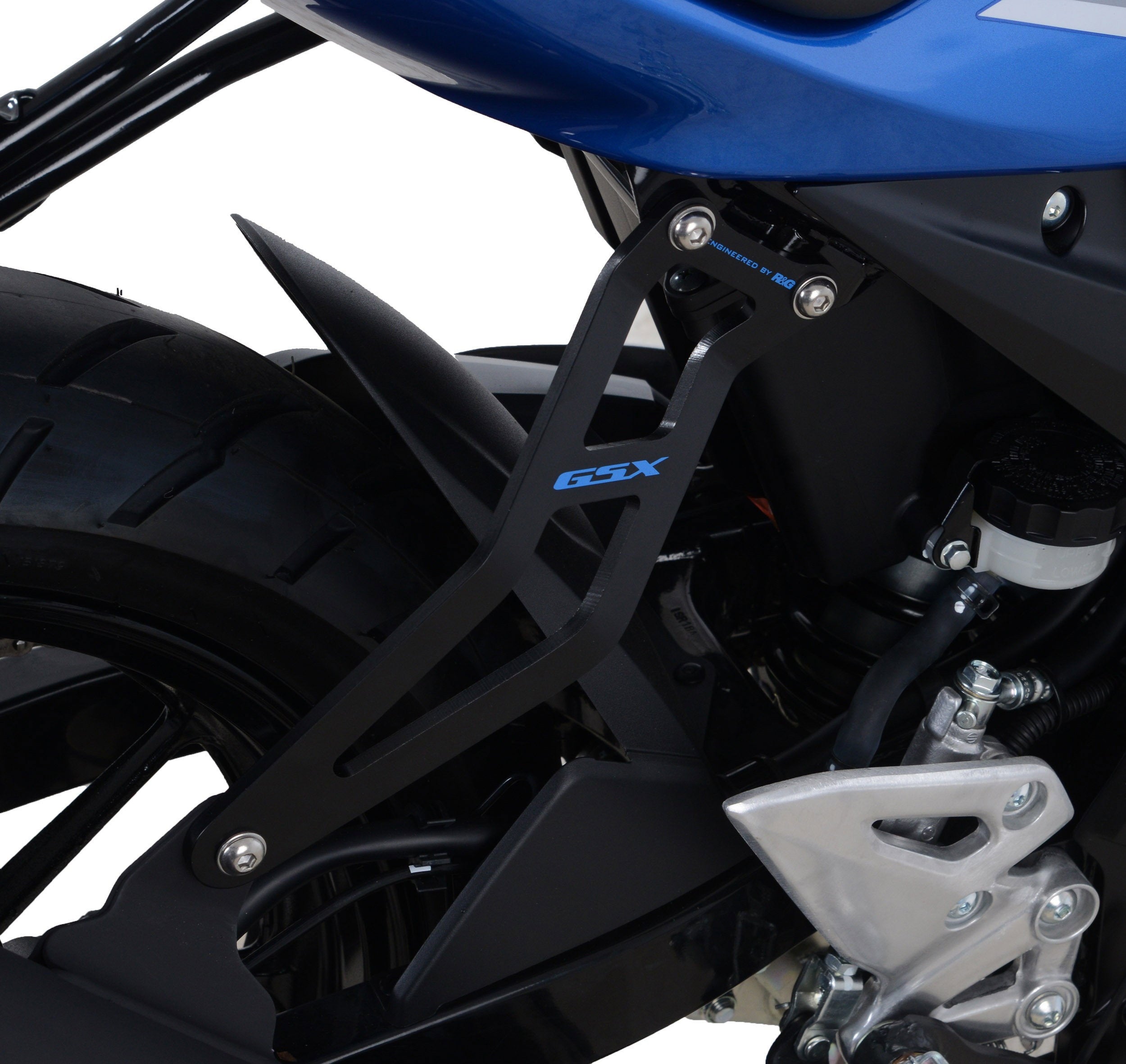 STAFFA SCARICO R&G PER SUZUKI GSX-S 125 2017 > 2023 NERO BLU KIT