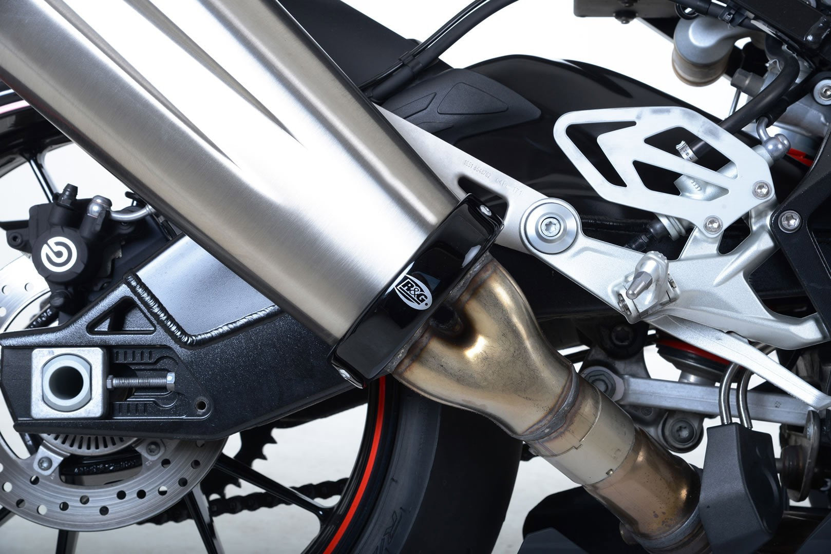 PROTEZIONE SILENZIATORE R&G PER BMW S 1000 RR 2015 > 2018 NERO EP0026BK