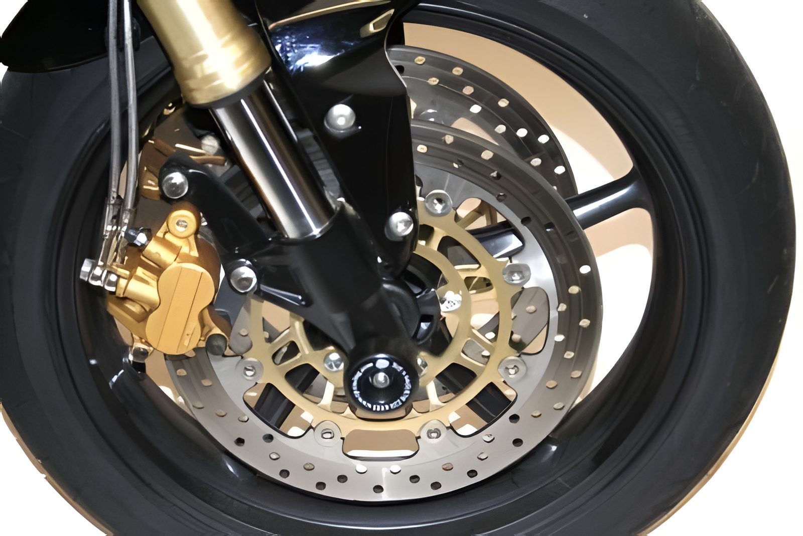 PROTEZIONI PERNO FORCELLA COPPIA R&G PER TRIUMPH DAYTONA 675 2005 > 2012 NERO