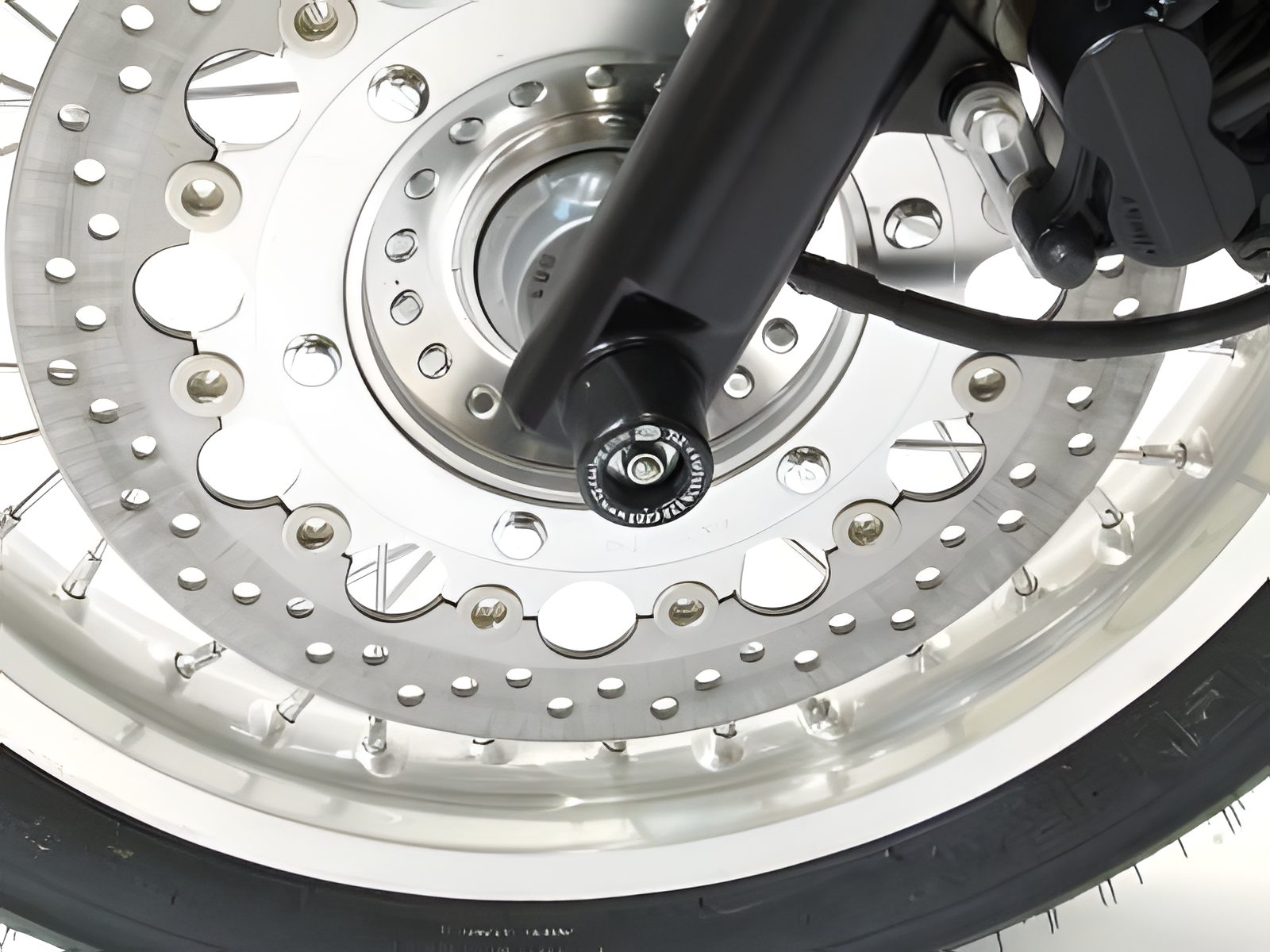 PROTEZIONI PERNO FORCELLA ANTERIORE COPPIA R&G PER TRIUMPH SCRAMBLER 2009 NERO