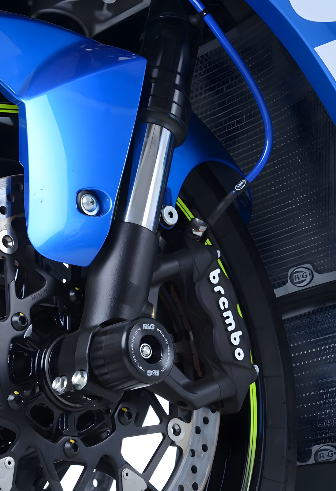 PROTEZIONI PERNO FORCELLA ANT. COPPIA R&G PER SUZUKI GSX-R 1000 2012 > 2024 NERO