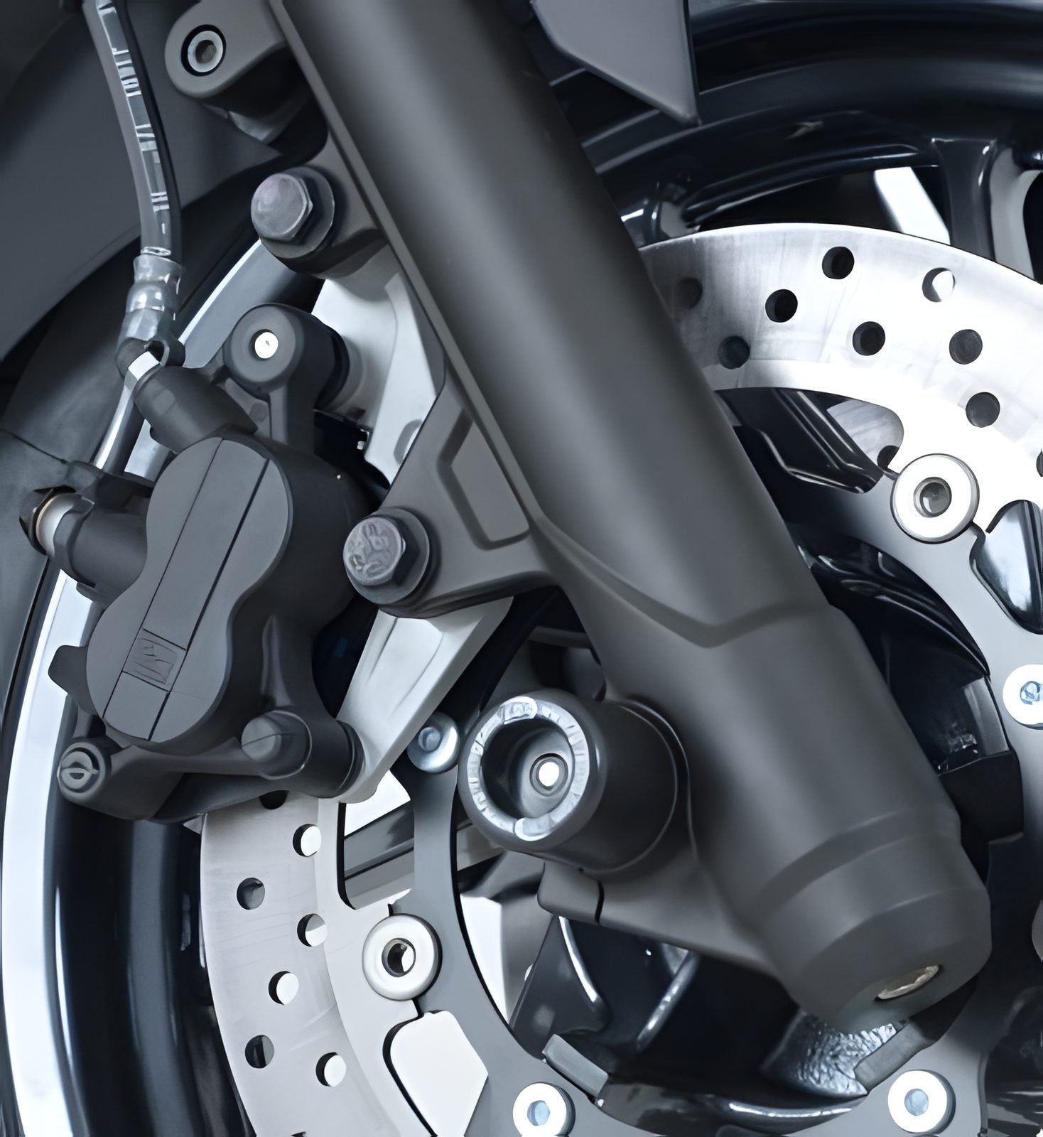 PROTEZIONI PERNO FORCELLA ANT. COPPIA R&G PER YAMAHA X-MAX 400 2013 > 2014 NERO