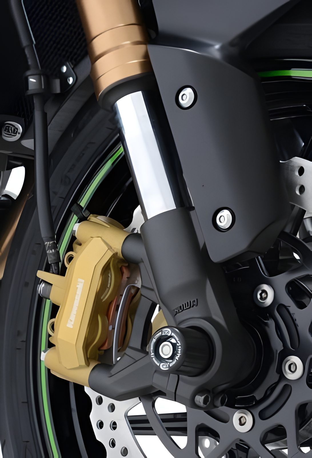 PROTEZIONI PERNO FORCELLA ANTERIORE COPPIA R&G PER KAWASAKI Z 1000 2014 > 2018