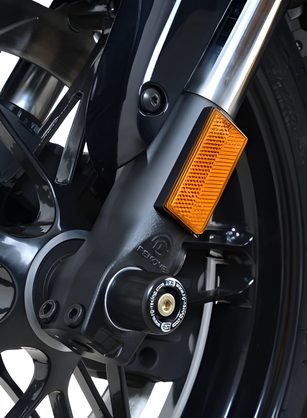 PROTEZIONI PERNO FORCELLA ANTERIORE COPPIA R&G PER BUELL EBR 1190RX 2014 NERO