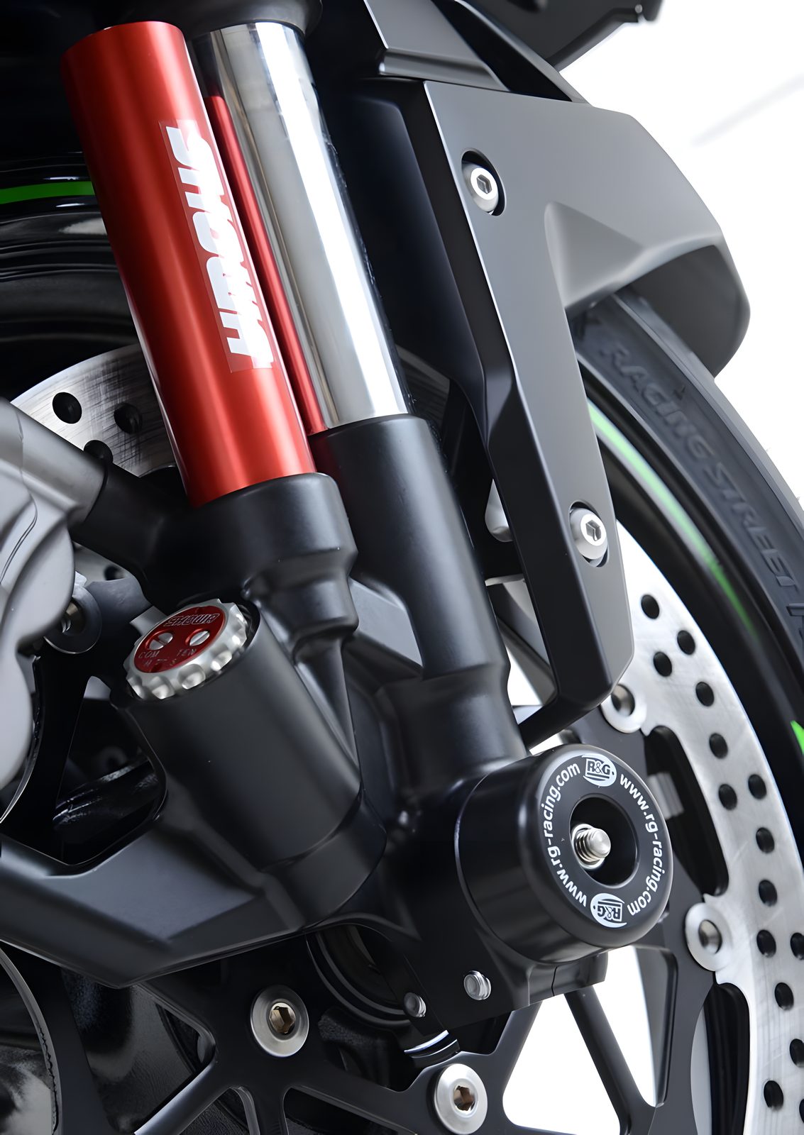 PROTEZIONI PERNO FORCELLA ANTERIORE COPPIA R&G PER KAWASAKI ZX-10 RR 2021 > 2024