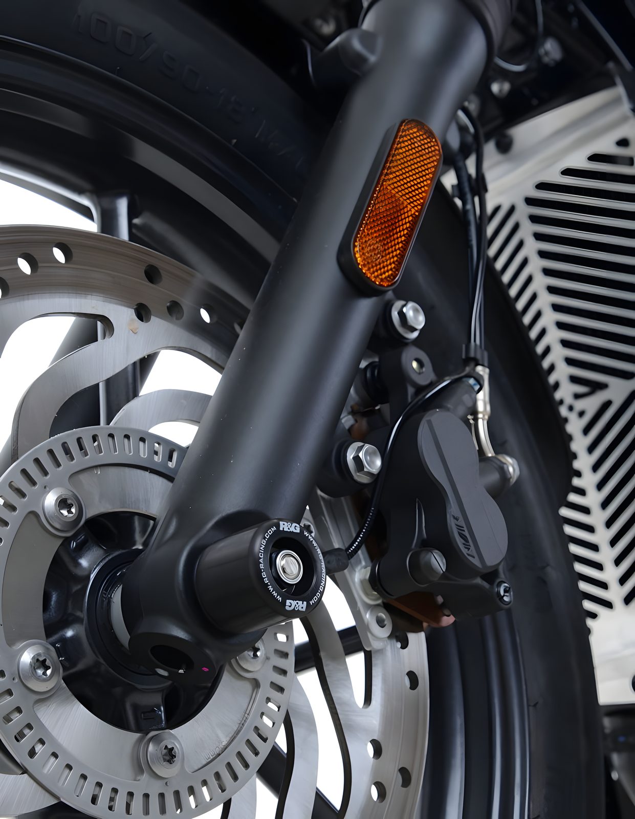 PROTEZIONI PERNO FORCELLA COPPIA R&G PER TRIUMPH STREET CUP 2017 > 2018 NERO
