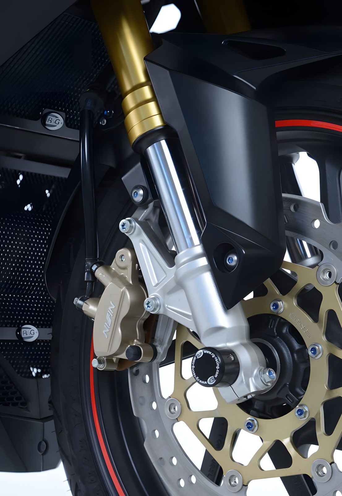 PROTEZIONI PERNO FORCELLA ANTERIORE COPPIA R&G PER Yamaha X-MAX 300 NERO