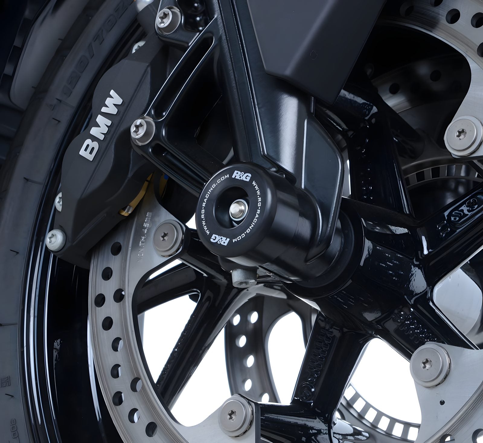 PROTEZIONI PERNO FORCELLA COPPIA R&G PER BMW K 1600 GT SE 2017 > 2018 NERO