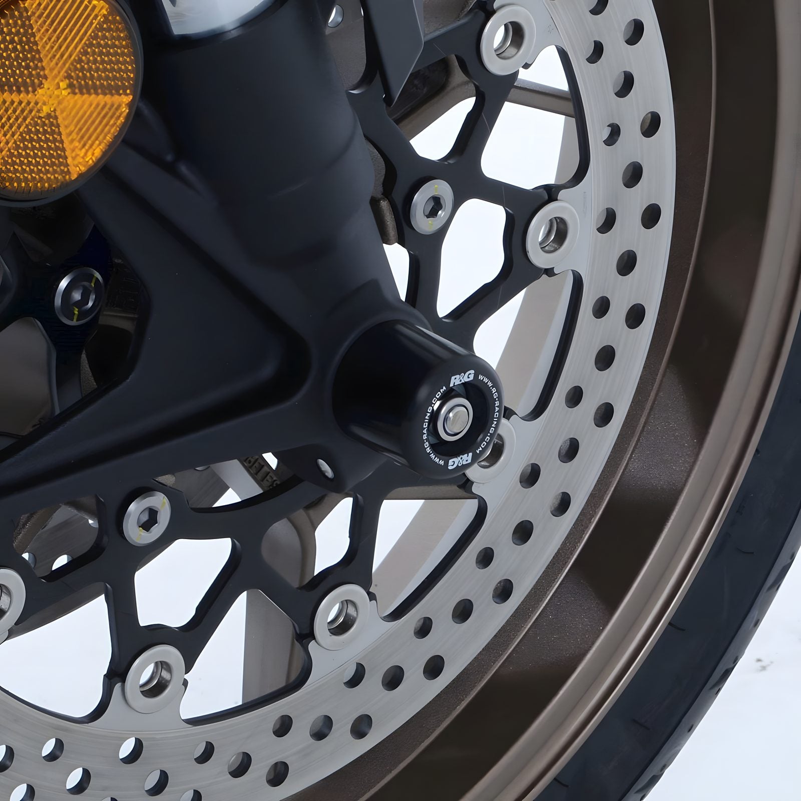PROTEZIONI PERNO FORCELLA ANTER. COPPIA R&G PER HONDA CB 650R 2019 > 2025 NERO