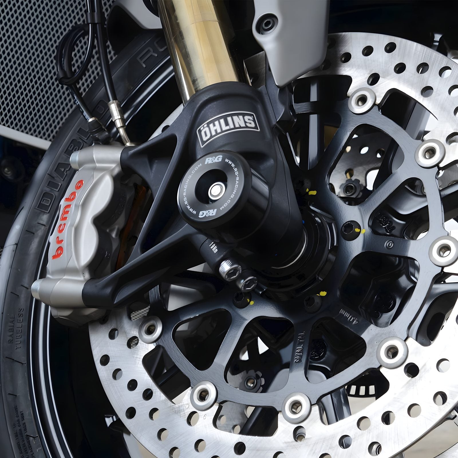 PROTEZIONI PERNO FORCELLA ANT. COPPIA R&G PER DUCATI DIAVEL 1260 / S 2019 > 2020