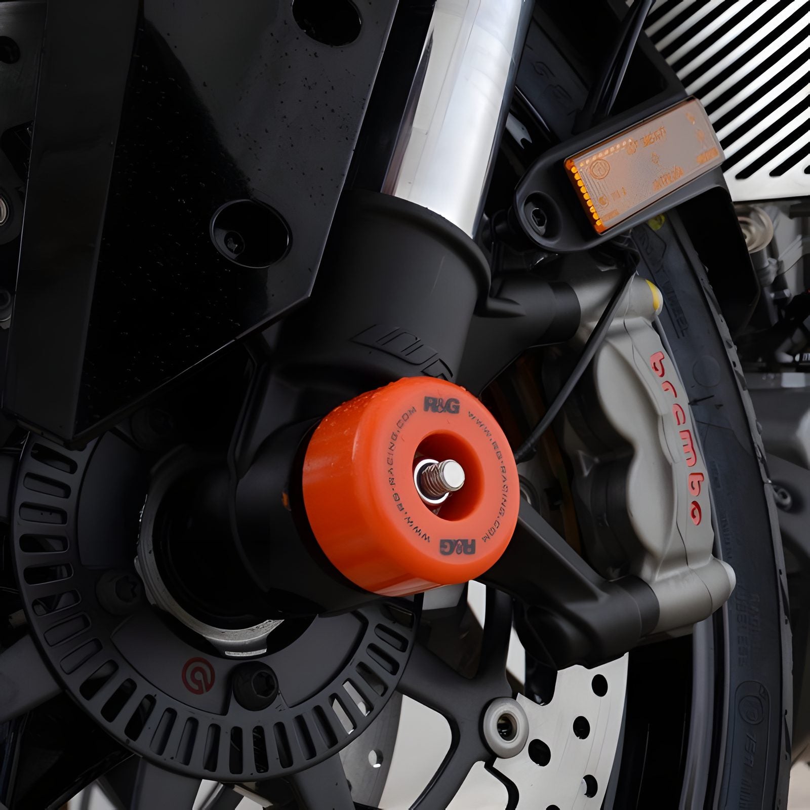 PROTEZIONI PERNO FORCELLA COPPIA R&G PER KTM 1290 SUPER DUKE GT 2019 > 2024 NERO