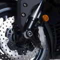 PROTEZIONI PERNO FORCELLA ANTERIORE COPPIA R&G PER KYMCO AK 550 2018 > 2019 NERO