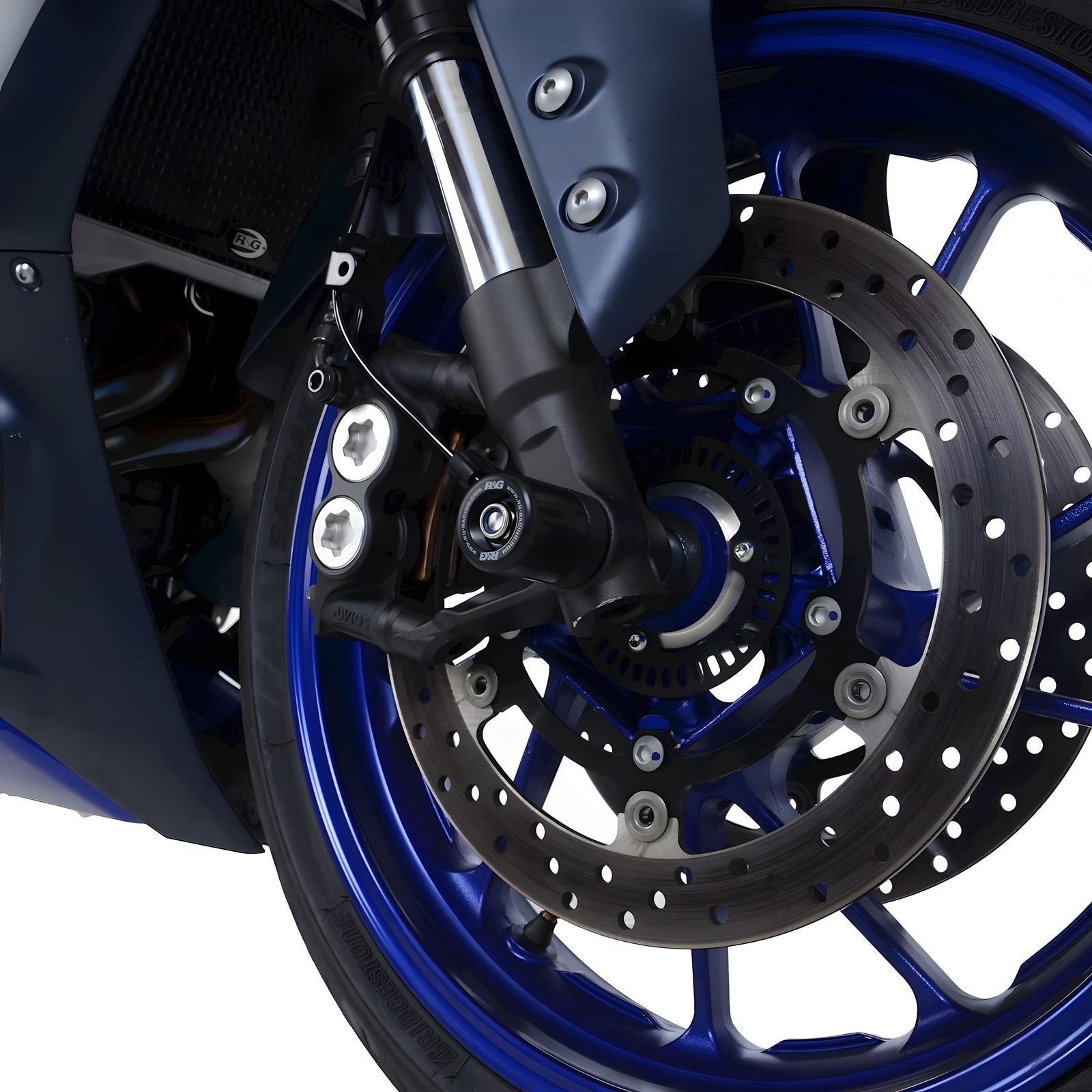 PROTEZIONI PERNO FORCELLA ANTERIORE COPPIA R&G PER YAMAHA R7 2022 NERO FP0264BK
