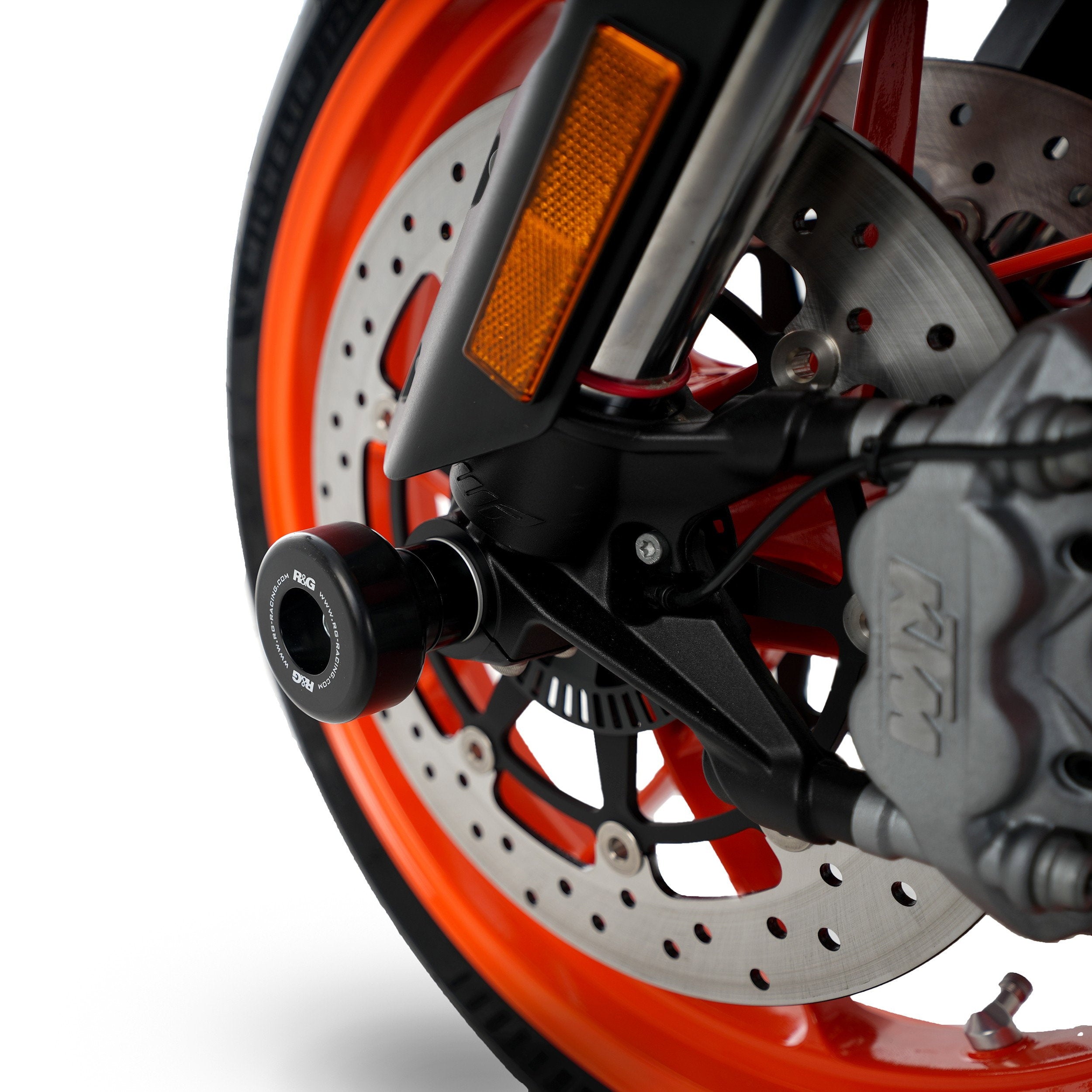 PROTEZIONI PERNO FORCELLA COPPIA R&G PER KTM 890 SMT 2023 > 2024 ARANCIO