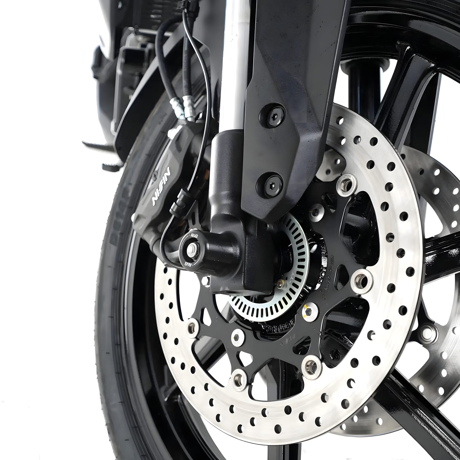 PROTEZIONI PERNO FORCELLA ANTER. COPPIA R&G PER SUZUKI GSX-8S 2023 > 2025 NERO