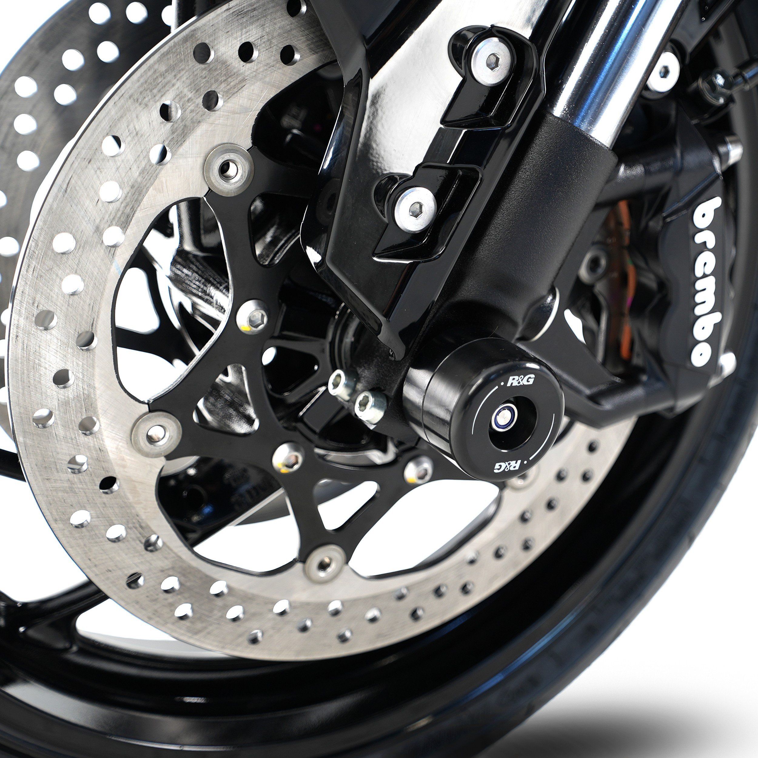 PROTEZIONI PERNO FORCELLA COPPIA R&G PER SUZUKI GSX-S 1000 GX 2024 > 2025 NERO