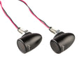 FRECCE INDICATORI DI DIREZIONE A LED IN ABS ANTERIORE / POSTERIORE TURBINE OMOLOGATI E8 LUCE GIALLA 38 MM LIGHTECH COMPATIBILE PER KTM RC 125 2017 > 2020 COPPIA NERO FRE939NER