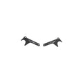 FORCHETTE PER CAVALLETTI A RULLI IN ALLUMINIO INDIPENDENTI LIGHTECH COMPATIBILE PER YAMAHA R6 2017 > 2025 COPPIA NERO FTEYA007NER