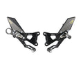PEDANE REGOLABILI CON POGGIAPIEDE FISSO CAMBIO STANDARD LIGHTECH COMPATIBILE PER BMW S 1000 R 2014 2015 2016 NERO FTRBM001