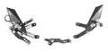 PEDANE REGOLABILI CON POGGIAPIEDE FISSO CAMBIO STANDARD / ROVESCIATO LIGHTECH COMPATIBILE PER BMW S 1000 R 2017 2018 2019 2020 NERO FTRBM004