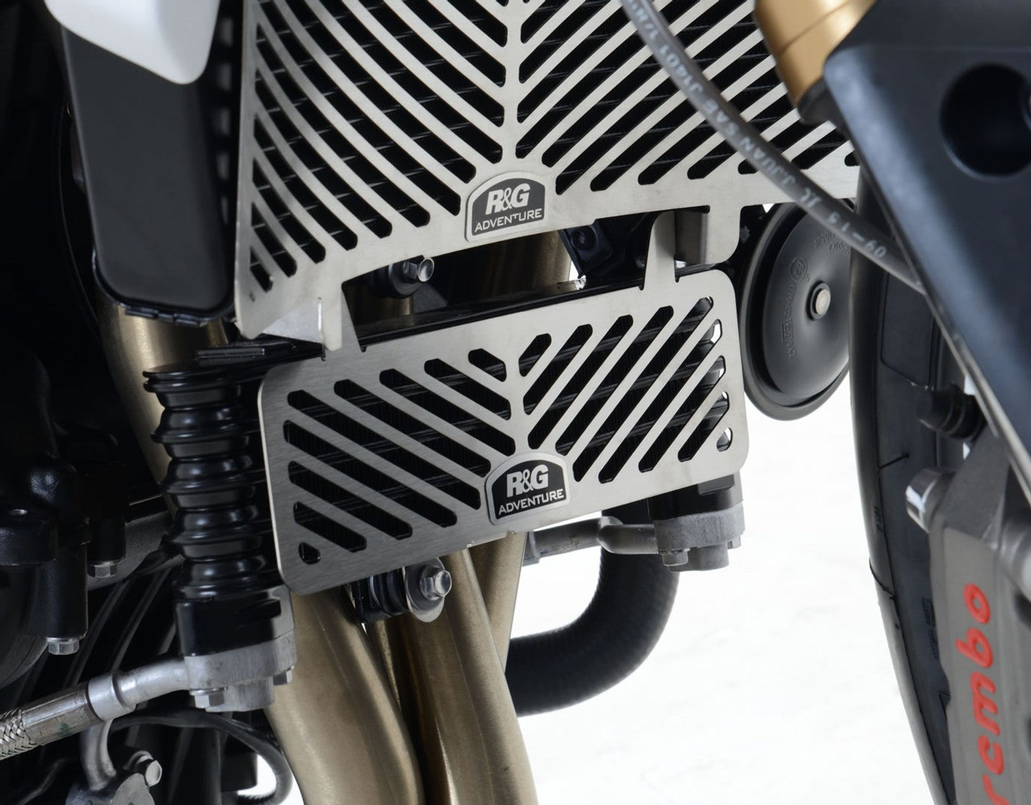 R&G PROTEZIONE RADIATORE OLIO ACCIAIO INOX PER TRIUMPH SPEED TRIPLE 2011 > 2015