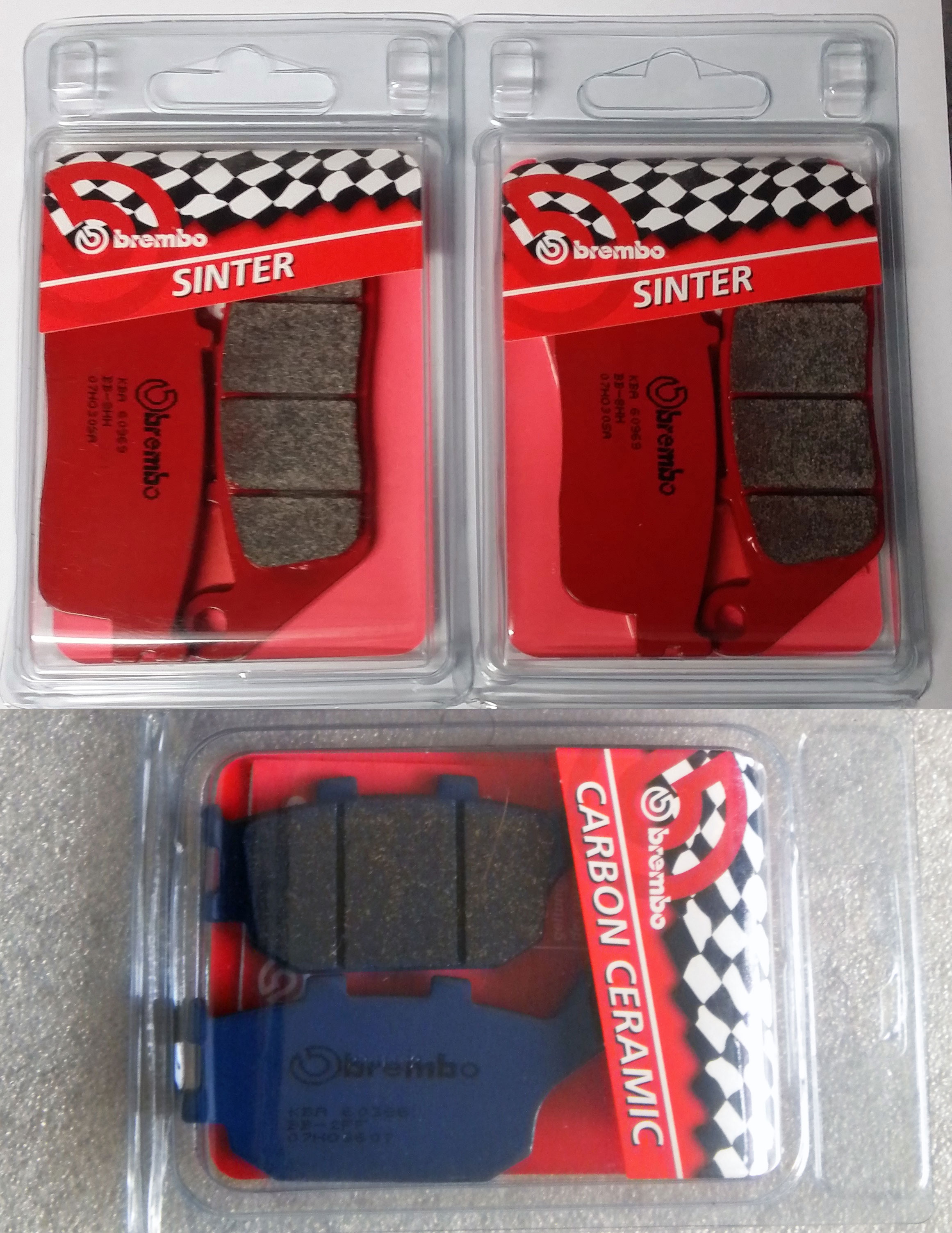 KIT PASTIGLIE FRENO ANTERIORI / POSTERIORI BREMBO COMPATIBILE PER TRIUMPH TIGER 800 XCr 2015 > 07HO30SA 07HO2711