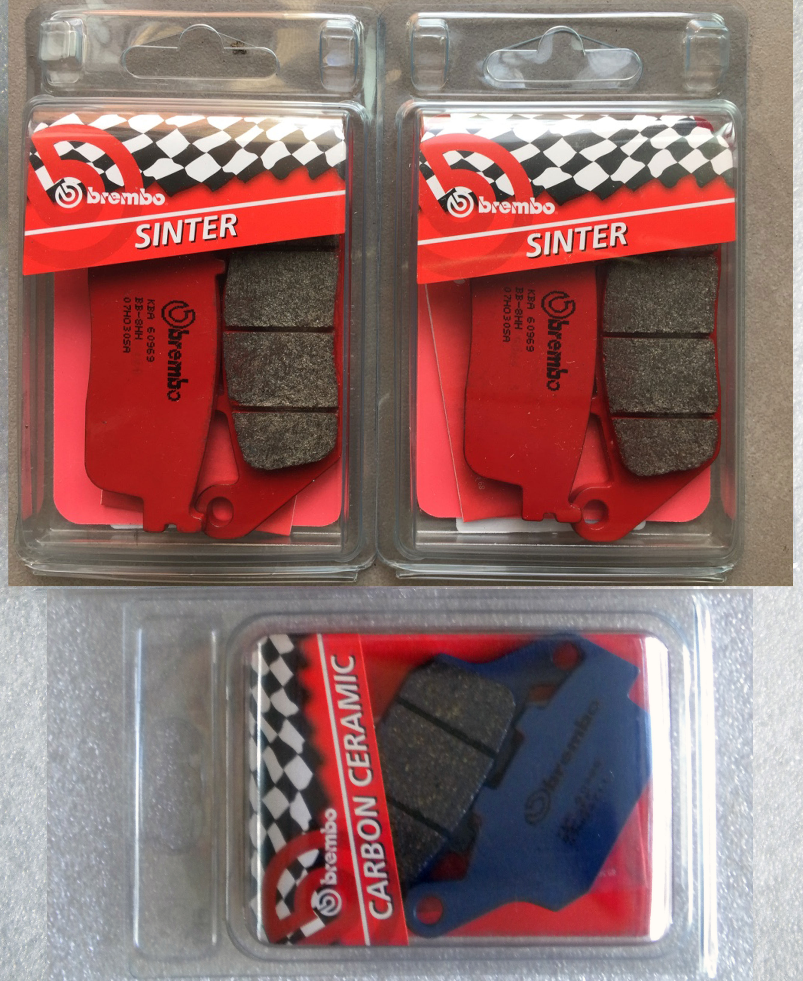 KIT PASTIGLIE FRENO ANTERIORI / POSTERIORI BREMBO COMPATIBILE PER HONDA CBR 600 F 1995 > 1998 F3 07HO30SA 07HO3607