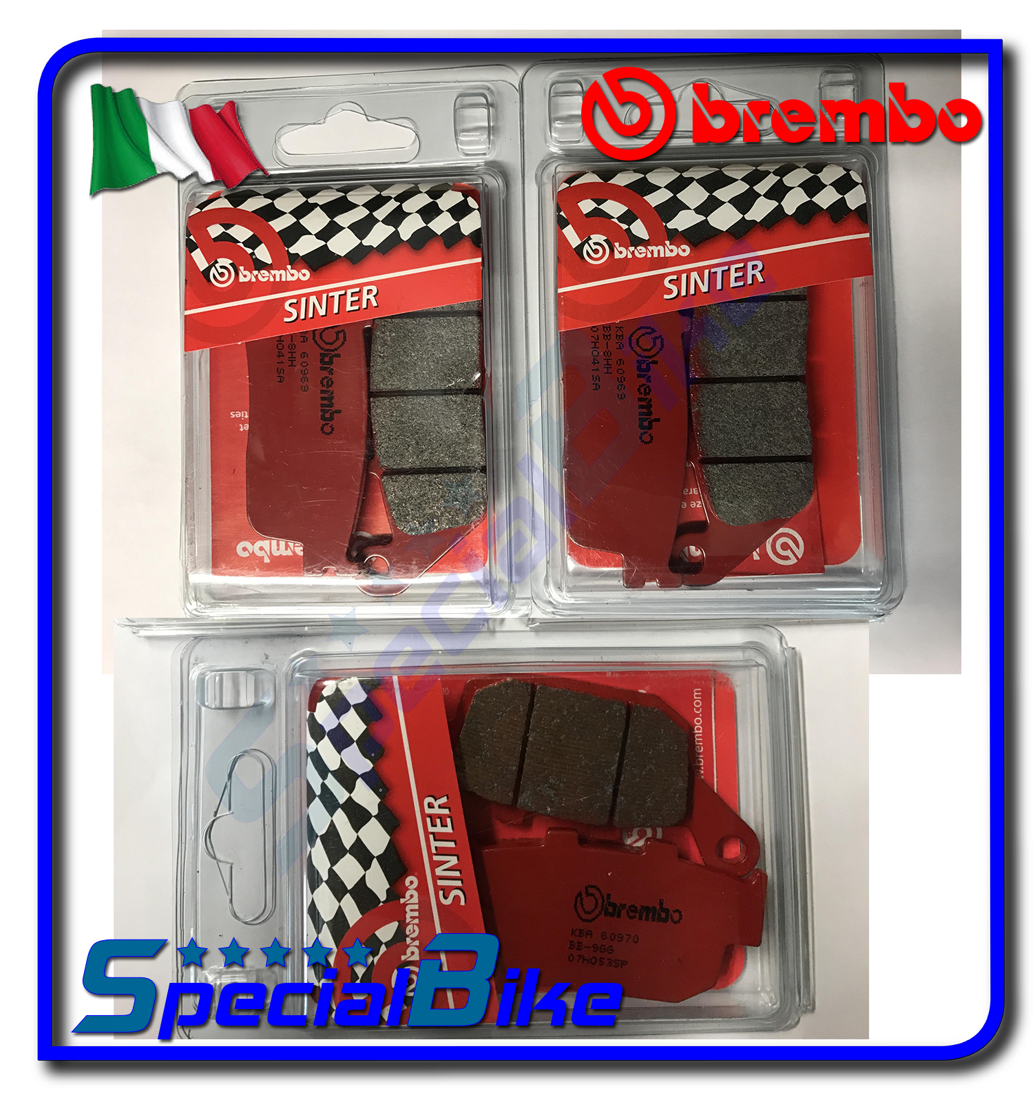 KIT PASTIGLIE FRENO ANTERIORI / POSTERIORI BREMBO COMPATIBILE PER HONDA NC 750 X ABS DCT 2014 > 07HO41SA 07HO53SP