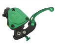 POMPA FRIZIONE PRS REGOLABILE 16X15-16-17 FORGIATA ACCOSSATO PER IMPIANTI MONODISCO, COLORE (POMELLO+LEVA+TAPPO) VERDE