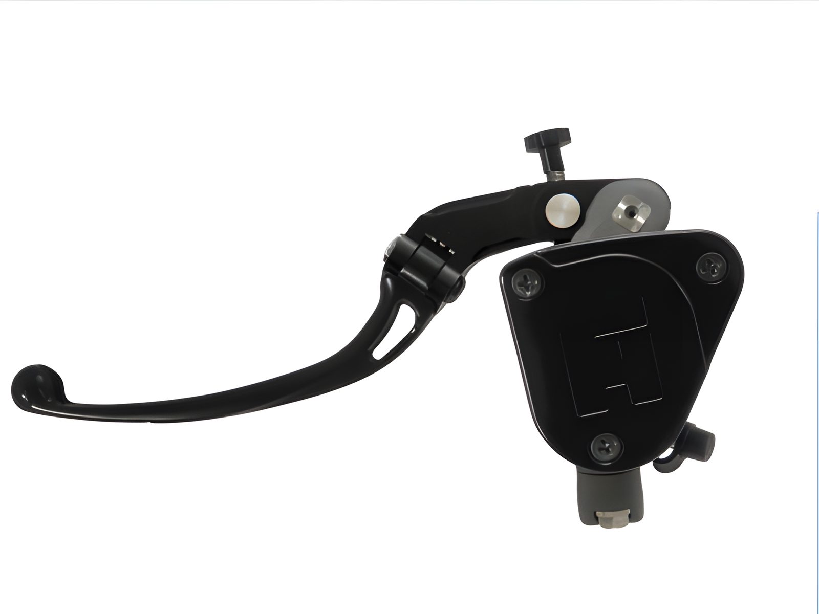 POMPA FRIZIONE PRS REGOLABILE 16X15-16-17 FORGIATA ACCOSSATO PER IMPIANTI MONODISCO, COLORE (POMELLO+LEVA+TAPPO) NERO