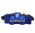ACCOSSATO PINZA RADIALE SX, INT.108 PISTONI IN ALLUMINIO ANOD.BLU PASTIGLIE ST