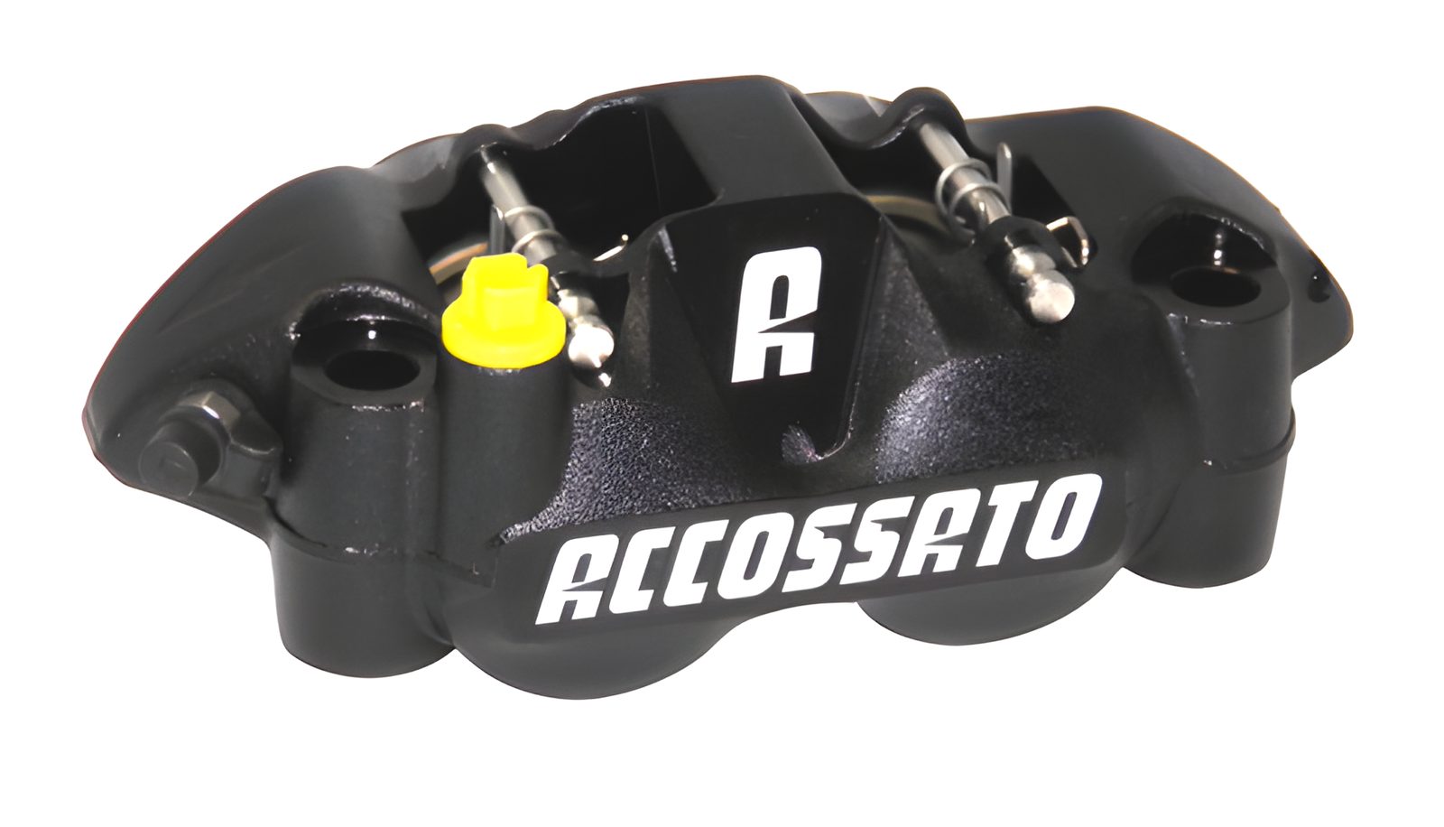 ACCOSSATO PINZA RADIALE SX INT.108 PISTONI IN ALLUMINIO ANOD.NERA PASTIGLIE ZXC