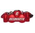 ACCOSSATO PINZA RADIALE DX, INT.108 PISTONI IN ALL. ANOD. ROSSO PASTIGLIE ST