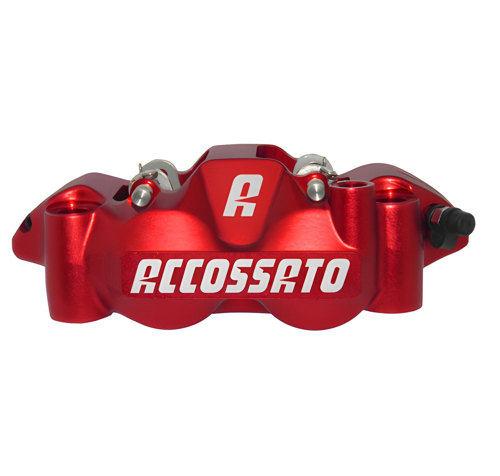 ACCOSSATO PINZA RADIALE DX, INT.108 PISTONI IN ALL. ANOD. ROSSO PASTIGLIE ST