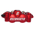 ACCOSSATO PINZA RADIALE SX, INT.108 PISTONI IN ALLUMINIOANOD. ROSSOPASTIGLIE ST