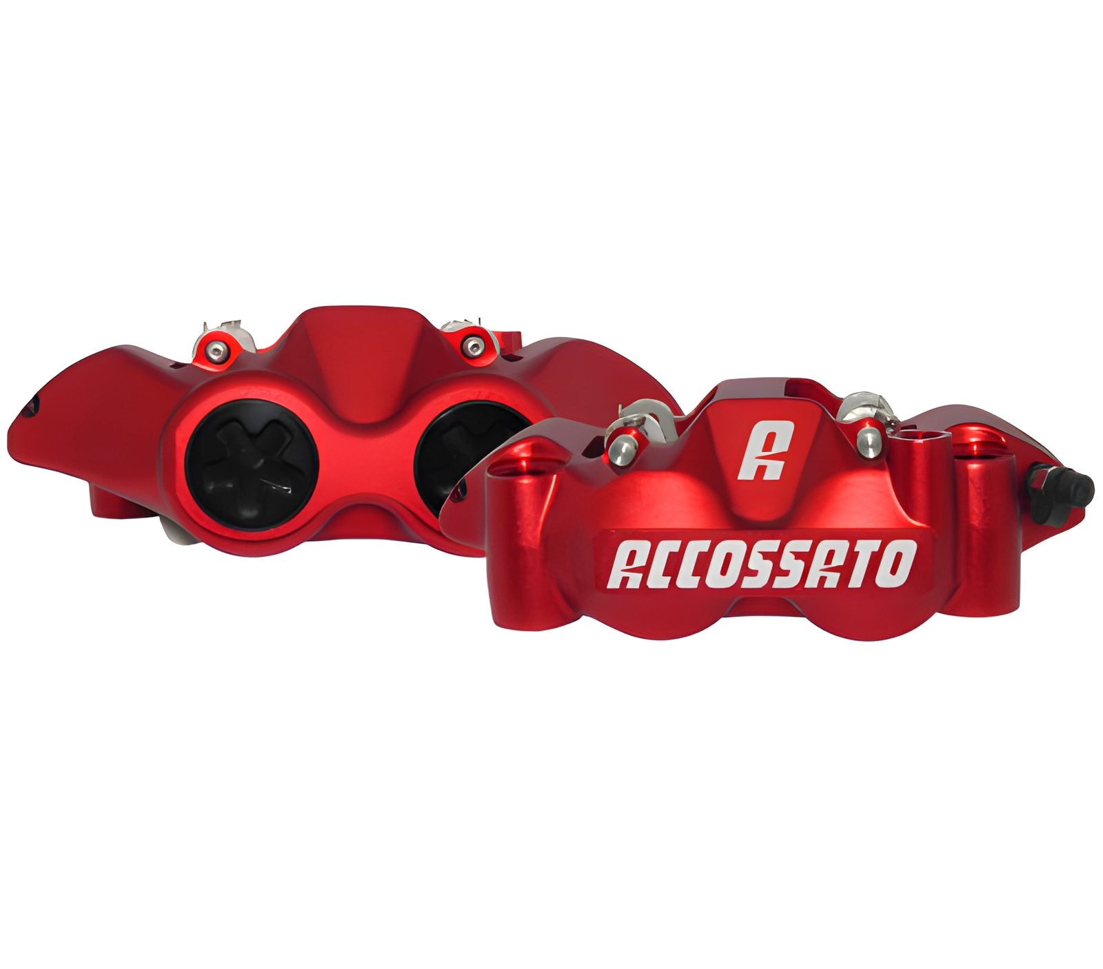 ACCOSSATO SET PINZE RADIALI INT.108 PISTONI IN ALL. ANOD.ROSSO PASTIGLIE ZXC
